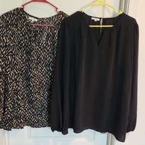 Black and Patterned Women's Tops
